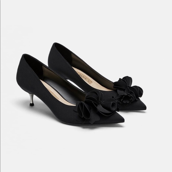 Zara floral heels sz 6 - Picture 4 of 6